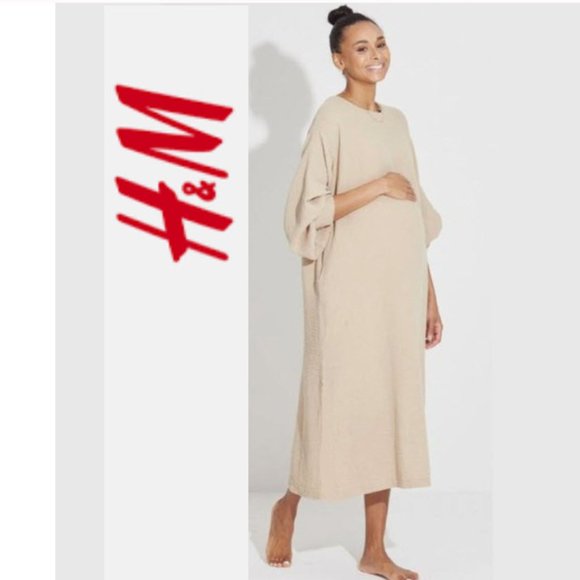 H&M Dresses & Skirts - NWT H&M Taupe Beige Tunic Long Sleeve Dress